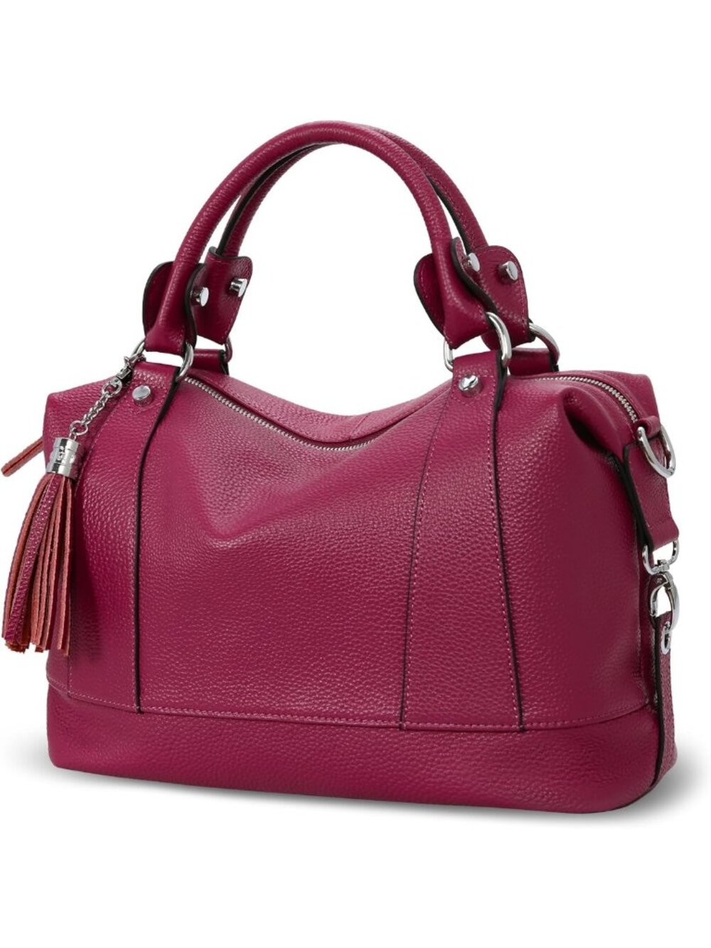 Genuine Leather Satchel Tote Bag for Women - Stylish Shoulder Handbag